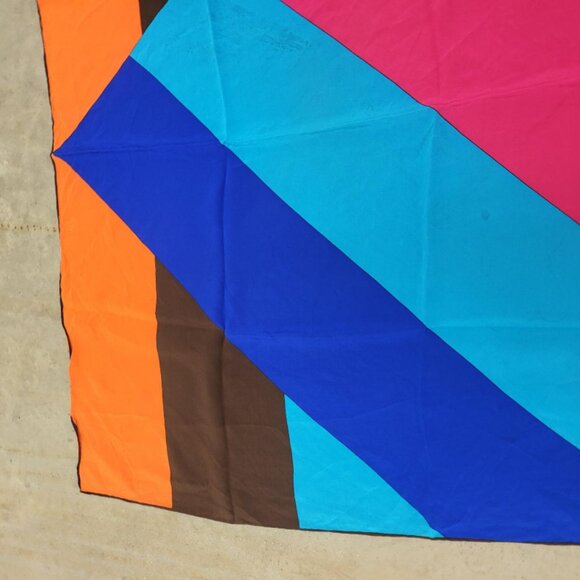 YSL, multi color silk, 35" x 35" scarf - Picture 4 of 6